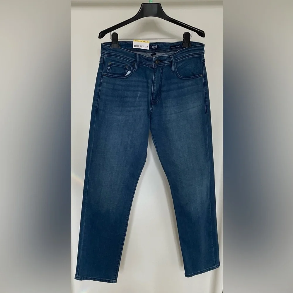 NWT Chaps Blue Slim Straight-Leg Jeans with Classic Fit 32x32